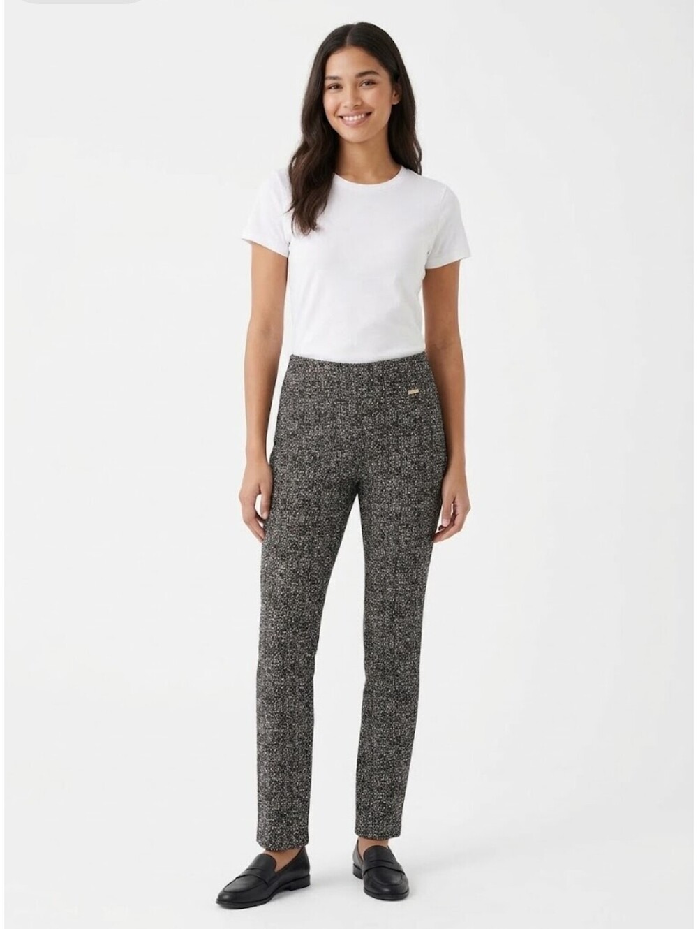 INC International Concepts Womens 8 Mid Rise Tummy Control Skinny Pants Tweed NW